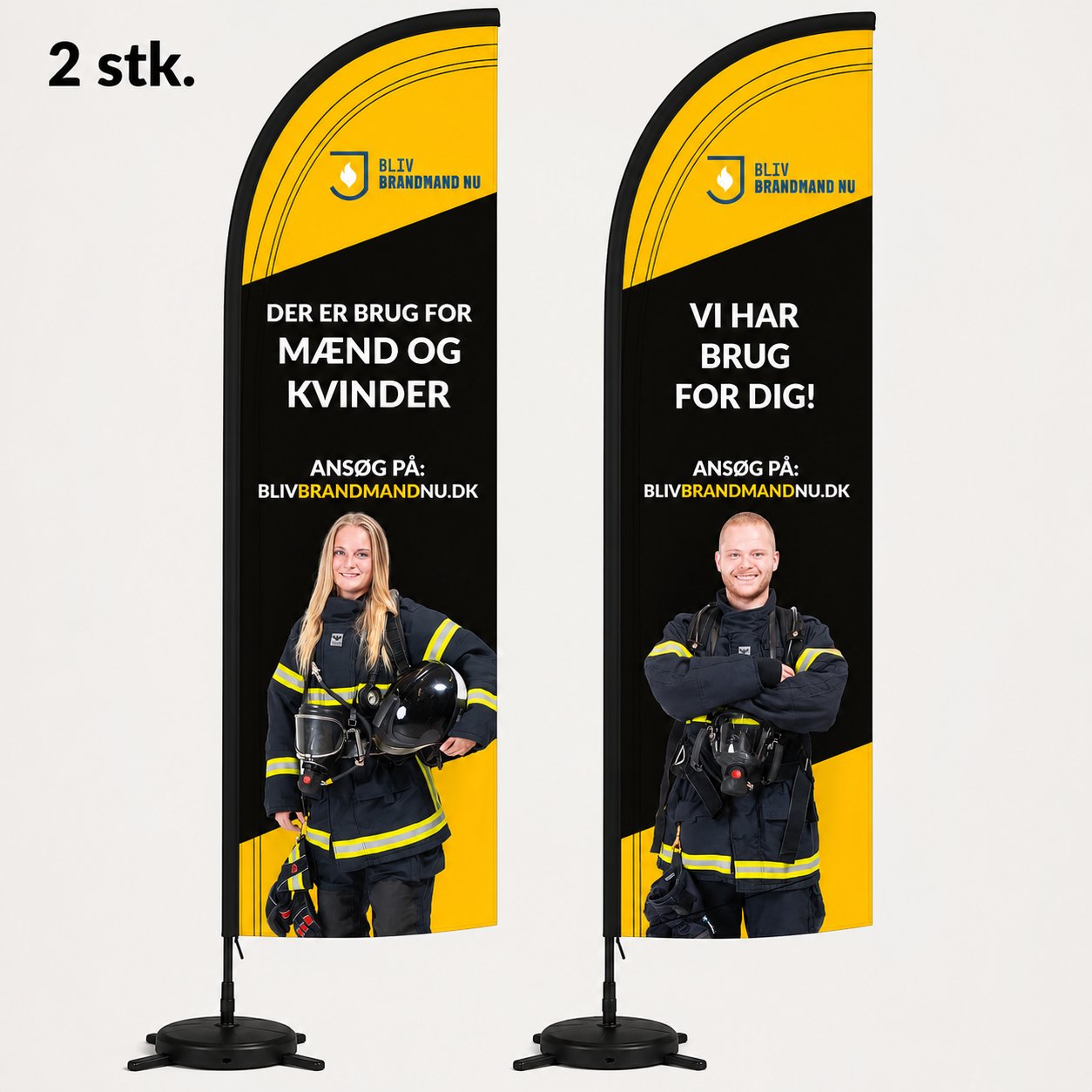 Beachflag 2 stk. kommunal/frivillig